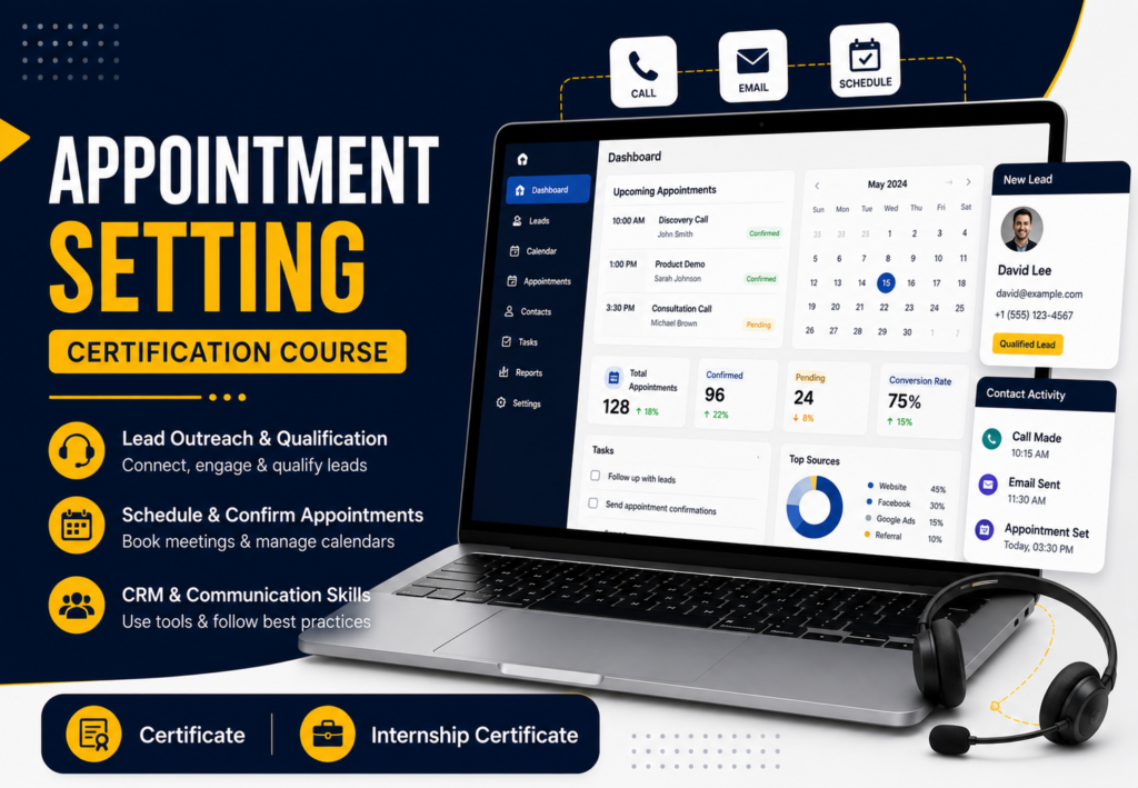 Appointment Setting Certification Course with Internship Certificate
