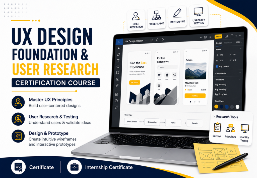 UX Design Foundations and User Research Certification Course